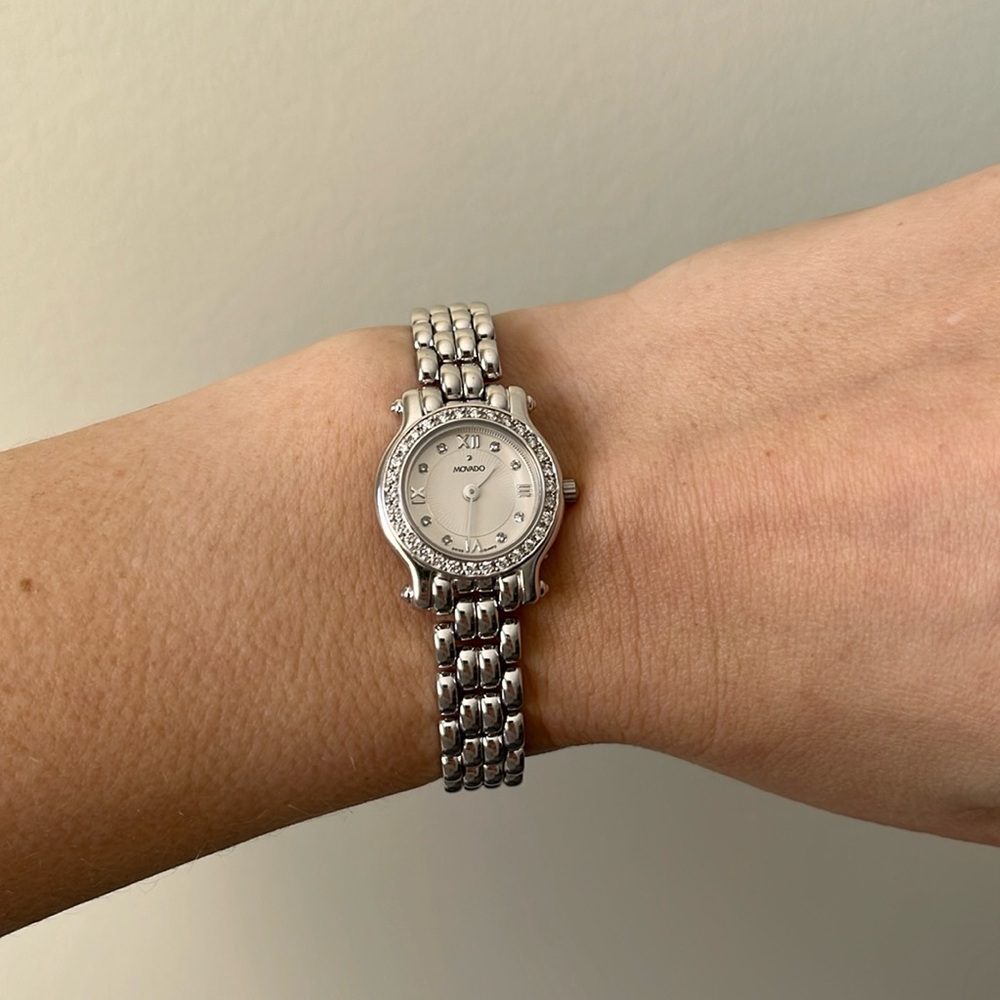 MOVADO BRILETI WHITE DIAL 14K WOMEN’S WATCH